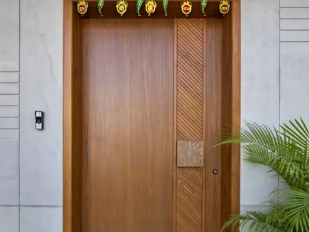 Gold Polish Toran - 33 Inches | Leaf with Beads Design Bandanwar  Aluminium Thoran for Door Decor  205 Gms For Cheap