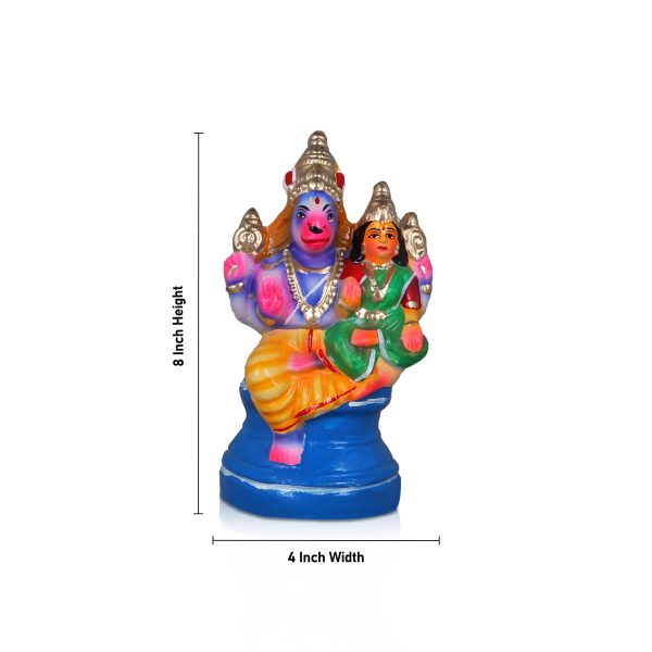 Lakshmi Hayagriva Clay Golu Bommai - 8 x 4 Inches | Giri Golu Doll  Navaratri Golu Bomma Gombe Bommai Fashion