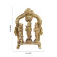 Ram Darbar Murti with Arch - 4 x 3 Inches | Antique Brass Idol  Ram Darbar Idol for Pooja  260 Gms Approx For Discount