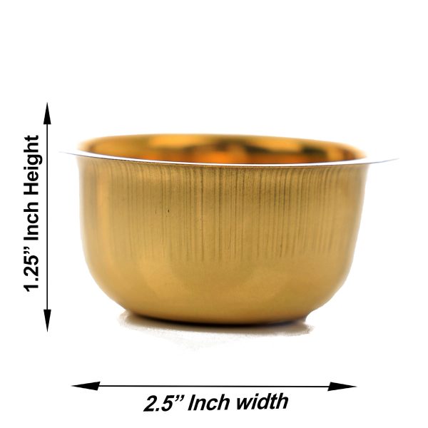 Brass Cup - 1.25 x 2.5 Inches | Puja Bowl  Katori  Brass Bowl for Pooja  20 Gms Approx For Sale