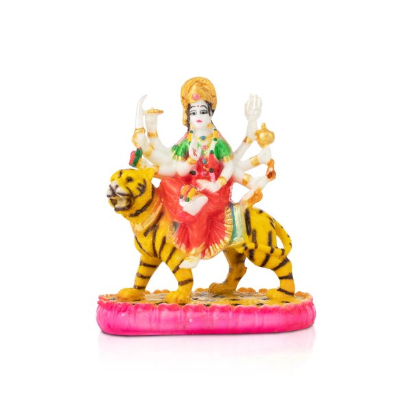 Durga Murti - 6 x 5 Inches | Marble Dust Murti  Durga Idol for Pooja Discount