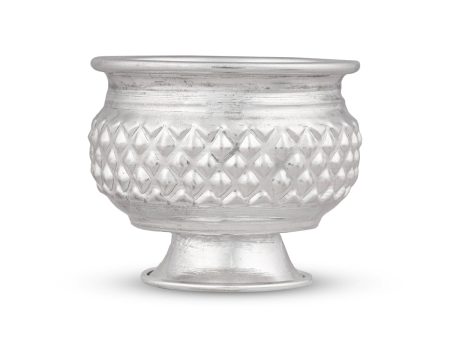 Chandan Cup With Base - 2.5 x 2.75 | German Silver Cup  Chandan Bowl for Pooja  70 Gms Approx Sale