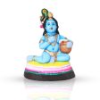 Butter Krishna Clay Golu Bommai - 12 x 8.25 Inches | Giri Golu Doll  Navaratri Golu Bomma Gombe Bommai Supply