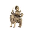 Durga Devi Sitting On Lion - 6 x 4 Inches | Brass Statue  Durga Murti for Pooja  490 Gms Approx For Discount