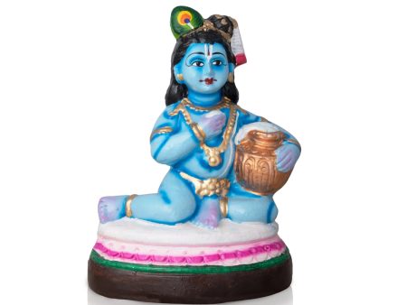 Butter Krishna Clay Golu Bommai - 9 x 6 Inches | Giri Golu Doll  Navaratri Golu Bomma Gombe Bommai Online Sale