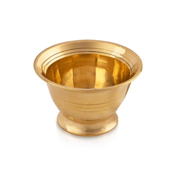 Brass Cup - 2 x 3 Inches 90 Gms | Brass Bowl  Brass Vessel  Small Brass Bowl for Pooja Supply