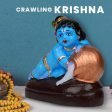 Crawling Krishna with Pot Clay Golu Bommai - 6 x 5 Inches | Giri Golu Doll  Navaratri Golu Bomma Gombe Bommai Online Sale