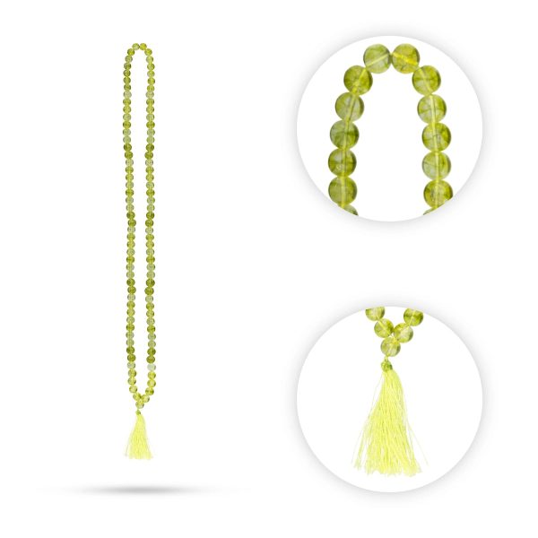 Peridot Mala - 16 Inches | Peridot Mala Beads  Meditation Mala for Men & Women Discount