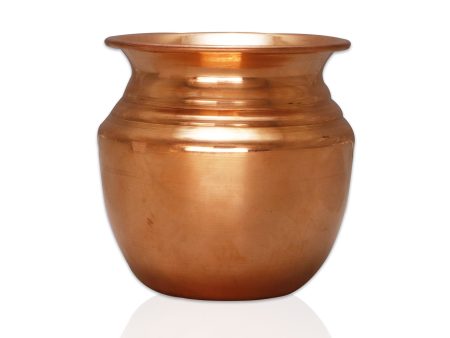 Copper Lota  - 4 x 3.75  Inches |  Kalash Pot  Chombu  Pooja Pot  Kalash for Pooja Online now