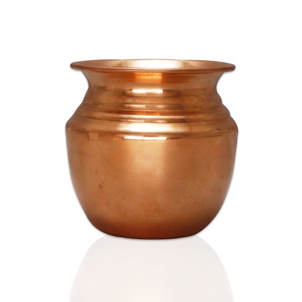 Copper Lota  - 4 x 3.75  Inches |  Kalash Pot  Chombu  Pooja Pot  Kalash for Pooja Online now