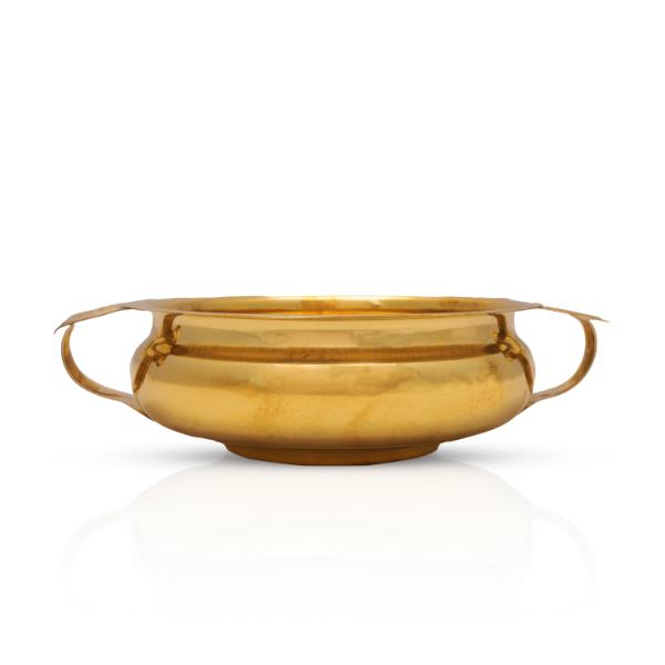 Brass Urli - 2 x 6.5 Inches | Uruli  Brass Bowl  Flower Pot for Home For Sale