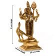 Murugan Statue  - 5 x 2.5  Inches 430 Gms |  Antique Brass Statue  Murugan with Peacock Idol  Murugan Silai for Pooja on Sale