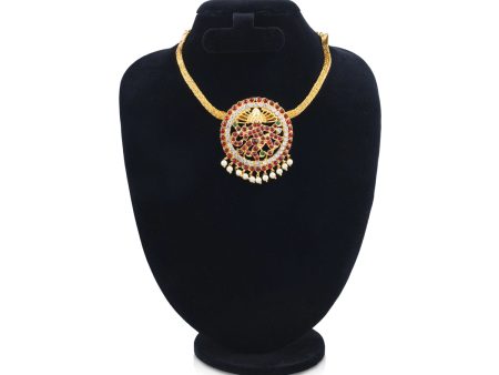 Kemp Jigani Necklace - 6 Inches | Stone Jewellery  Multi Coloured Stone Necklace for Dance Online Hot Sale