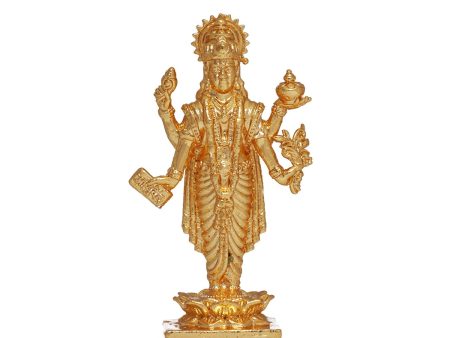 Dhanvantari Murti - 3 Inches | Copper Idol  Dhanwantari Statue  Dhanvantri Statue for Pooja For Discount