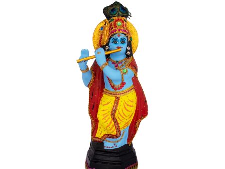 Krishnan Statue - 22 x 8 Inches | Giri Golu Doll  Fibre Statue  Krishna Alankaram  Navarathri Doll Fashion