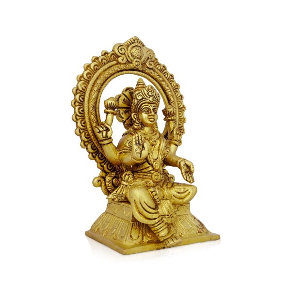 Lakshmi Idol With Arch - 8 x 5.5 Inches | Antique Brass Idol  Laxmi Murti  Lakshmi Murti for Pooja  2.500 Kgs Online