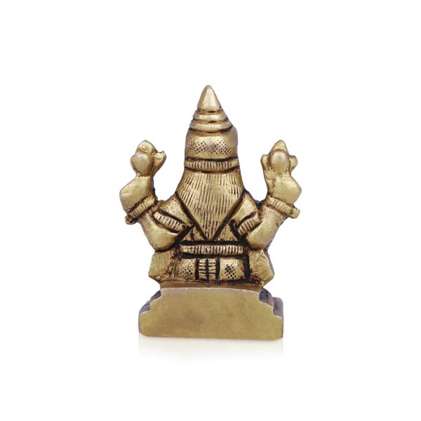 Laxmi Idol - 2 x 1.5 Inches | Antique Brass Idol  Lakshmi Idol  Lakshmi Murti for Pooja For Discount