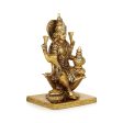 Laxmi Murti  - 7 x 4.5 Inches |  Brass Idol  Lakshmi Idol  Lakshmi Murti  Lakshmi Statue for Pooja Sale