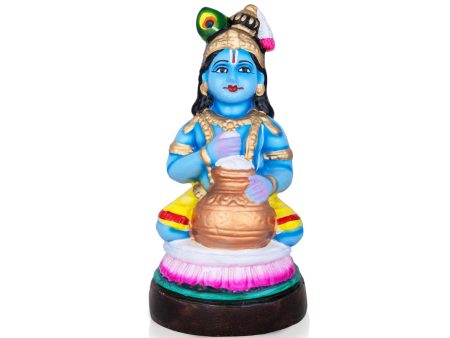 Krishna With Pot Clay Golu Bommai - 9 x 4 Inches | Giri Golu Doll  Navaratri Golu Bomma Gombe Bommai Online Hot Sale