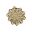 Antique Brass Chowki - 1 x 2.5 Inches | Lotus Design Peetham  Pooja Aasan for Deity  405 Gms Approx Fashion