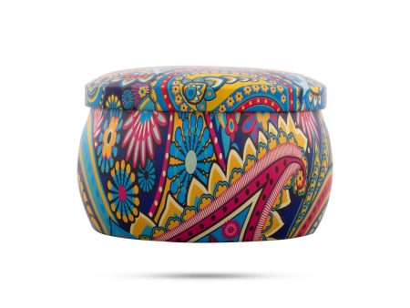 Round Tin Box - 2 x 3 Inches | Painted Gift Box  Fancy Gift Box with Lid for Home Online now