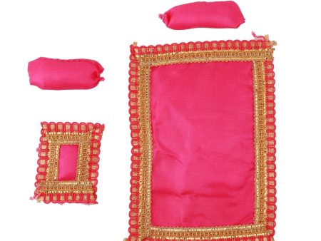 Laddu Gopal Asan - 4 Inches | Kanha Ji Asan  Gadi Set  Gaddi Set for Deity Online