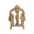 Ram Darbar Murti with Arch - 4 x 3 Inches | Antique Brass Idol  Ram Darbar Idol for Pooja  260 Gms Approx For Discount