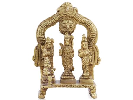 Ram Darbar Murti with Arch - 4 x 3 Inches | Antique Brass Idol  Ram Darbar Idol for Pooja  260 Gms Approx For Discount