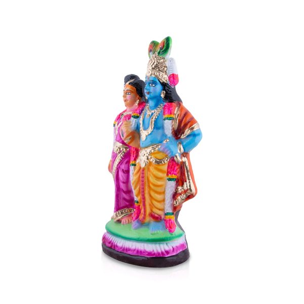 Radha Krishna Clay Golu Bommai - 12 x 7 Inches | Giri Golu Doll  Navaratri Golu Bomma Gombe Bommai Cheap