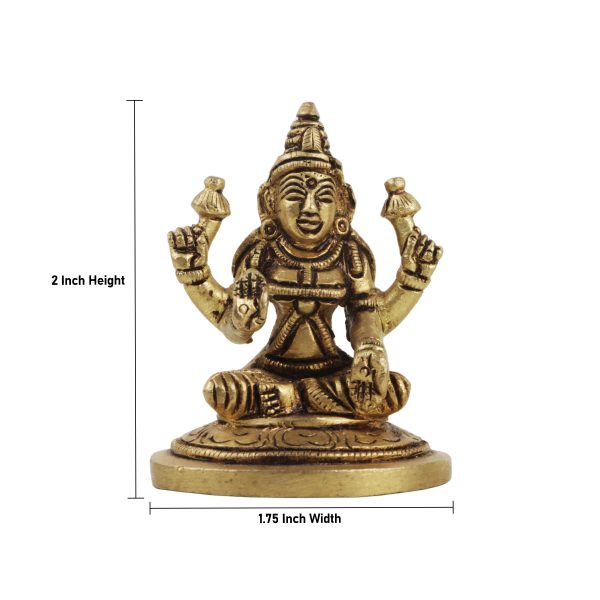 Laxmi Murti  - 1.75 x 2 Inches |  Brass Idol  Lakshmi Idol  Lakshmi Murti  Lakshmi Statue for Pooja Online