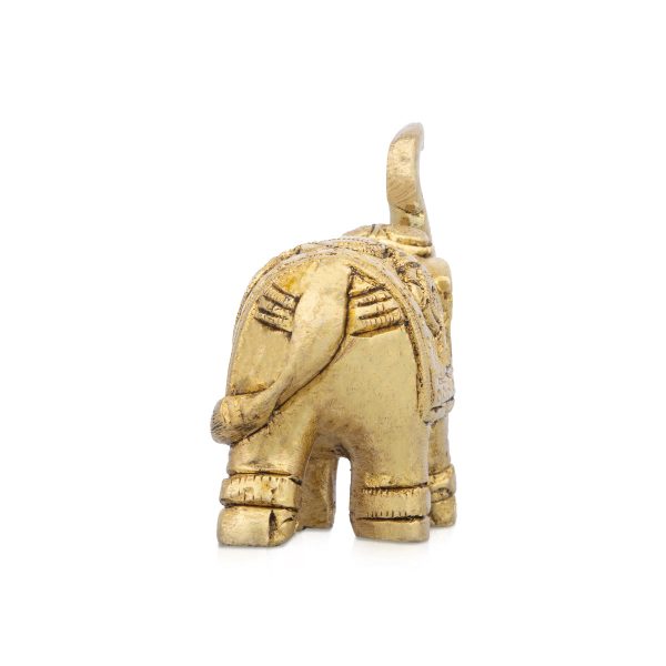 Elephant Statue - 2 x 2.5 Inches | Elephant Figurine  Antique Brass Idol for Home Decor  315 Gms Approx Online Sale