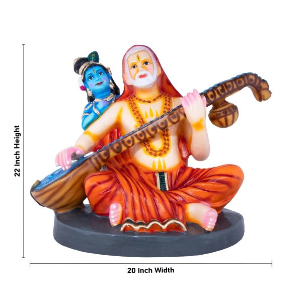 Ragavendra With Krishna Paper Mache Golu Bommai - 22 x 20 Inches | Giri Golu Doll  Navaratri Golu Bomma Gombe For Discount