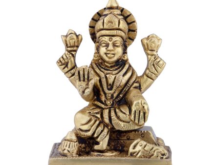 Lakshmi Idol - 3 x 2 Inches | Antique Brass Idol  Lakshmi Murti  Laxmi Idol for Pooja  270 Gms Approx Discount