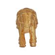 Elephant Statue - 1 x 1.75 Inches | Copper Idol  Gold Polish Elephant Figurine for Home  55 Gms Approx Supply