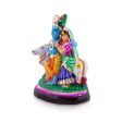 Radha Krishna with Cow Clay Golu Bommai - 10 x 8 Inches | Giri Golu Doll  Navaratri Golu Bomma Gombe Bommai Online Sale