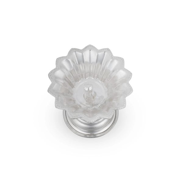 Devdas Lamp - 2.25 x 2.5 Inches | White Metal Devdas Diya  Deepam  Vilakku for Pooja  35 Gms Approx For Sale