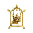 Radha Krishna Jhula - 7.5 x 5.5 Inches | Gold Polish Radha Krishna Jhoola  Radha Krishna With Jhula for Pooja  245 Gms Discount