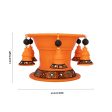 Urli Stand With Bell - 6 x 6.75 Inches | Terracotta Clay Uruli Stand  Flower Pot Stand for Home Decor Hot on Sale