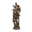 Radha Krishna Statue Pair - 14 x 4.5 Inches | Resin Statue  Brass Polish Radha Krishna Idol for Pooja  2.525 Kgs Online Hot Sale