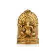 Ganesh Murti With Arch - 6 x 4 Inches | Resin Statue  Gold Polish Ganpati Murti for Pooja  450 Gms Approx Discount