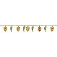 Gold Polish Toran - 33 Inches | Leaf with Beads Design Bandanwar  Aluminium Thoran for Door Decor  205 Gms For Cheap