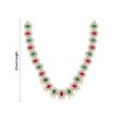 Stone Haram & Stone Necklace Set - 12 Inches | Multi Coloured Stone Jewellery for Deity Decor Cheap