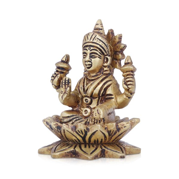 Laxmi Idol - 3.5 x 2 Inches | Antique Brass Idol  Lakshmi Idol for Pooja  420 Gms Approx Online now