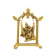 Radha Krishna Jhula - 7.5 x 5.5 Inches | Gold Polish Radha Krishna Jhoola  Radha Krishna With Jhula for Pooja  245 Gms Discount