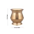 Brass Lota - 2 x 1.75 Inches | Brass Chombu  Kalash Pot  Kalasam for Pooja  40 Gms Approx on Sale