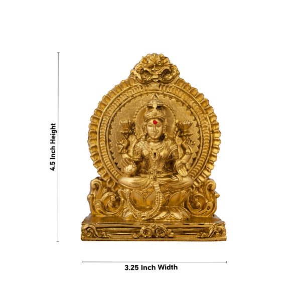 Lakshmi Idol With Arch - 4.5 x 3.25 Inches | Resin Statue  Laxmi Murti  Lakshmi Murti for Pooja  205 Gms Approx For Sale