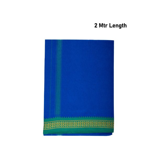 Veshti - 2 Mtrs | Ayyappa Thalapathi Border Dhoti  Blue Colour Vesti for Men Online Hot Sale