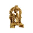 Ram Darbar Murti with Arch - 4 x 2.5 Inches | Antique Brass Idol  Ram Darbar Idol for Pooja  310 Gms Approx Online now