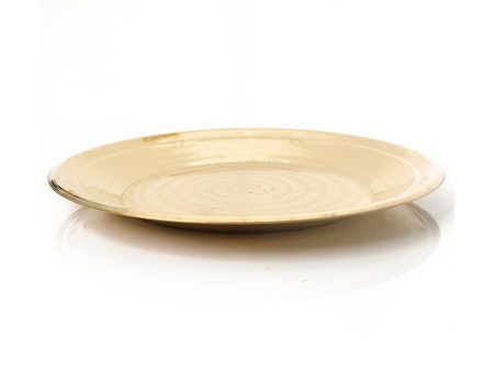 Brass Plate  - 18 Inches |  Thali Plate  Pooja Plate  Pottu Prath Plate  Pooja Thali for Home Online Hot Sale