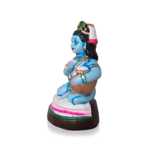 Butter Krishna Clay Golu Bommai - 9 x 6 Inches | Giri Golu Doll  Navaratri Golu Bomma Gombe Bommai Online Sale